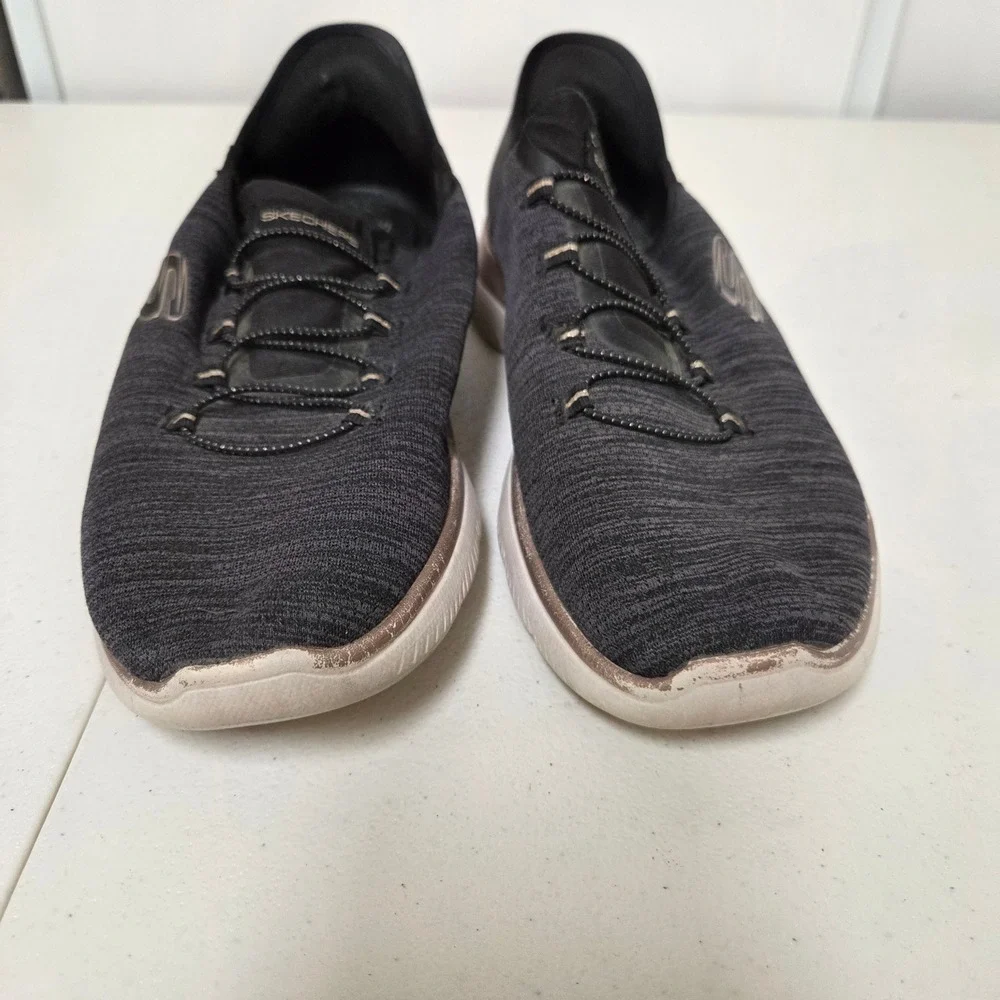 Skechers Slip-ins Ultra Flex 3.0 Black Rose Gold Womens 8.5 150277